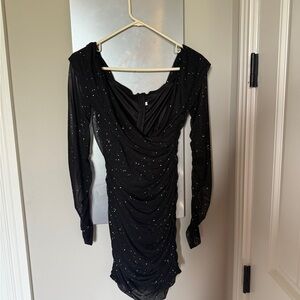 Elegant Black Long Sleeve Dress